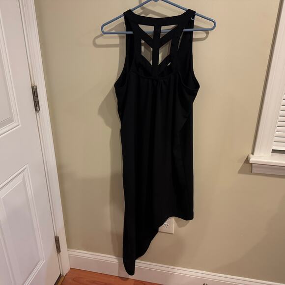 Mossimo Strappy Back Asymmetrical Black Shift Tank Dress Size Medium - Picture 8 of 8